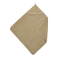 Badcape met naam badstof Ruffle taupe 80x80cm - Meyco