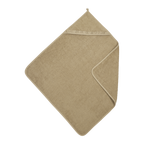 Badcape met naam badstof Ruffle taupe 80x80cm - Meyco
