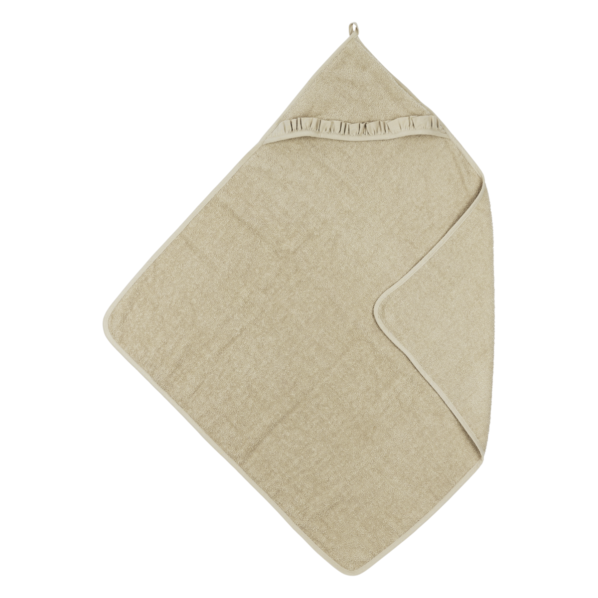 Badcape met naam badstof Ruffle Sand 80x80cm - Meyco