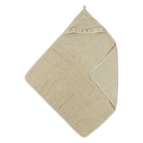 Badcape met naam badstof Ruffle Sand 80x80cm - Meyco