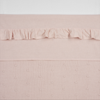 Laken Ruffle met naam - soft pink 100x150 cm - Meyco