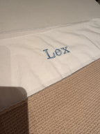 Laken met naam - uni White  100x150 - Meyco