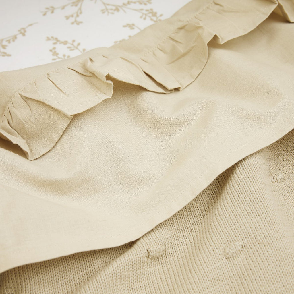 Laken Ruffle met naam - sand 100x150 cm - Meyco