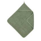 Badcape met naam badstof Forest green 75x75cm - Meyco