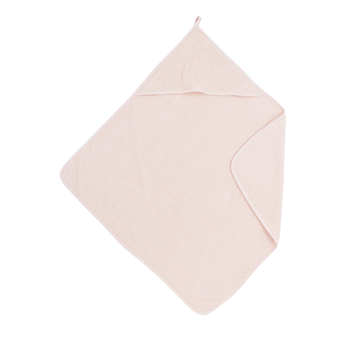Badcape met naam badstof soft pink 75x75cm - Meyco