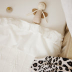 Laken Ruffle met naam - Offwhite 100x150 cm - Meyco