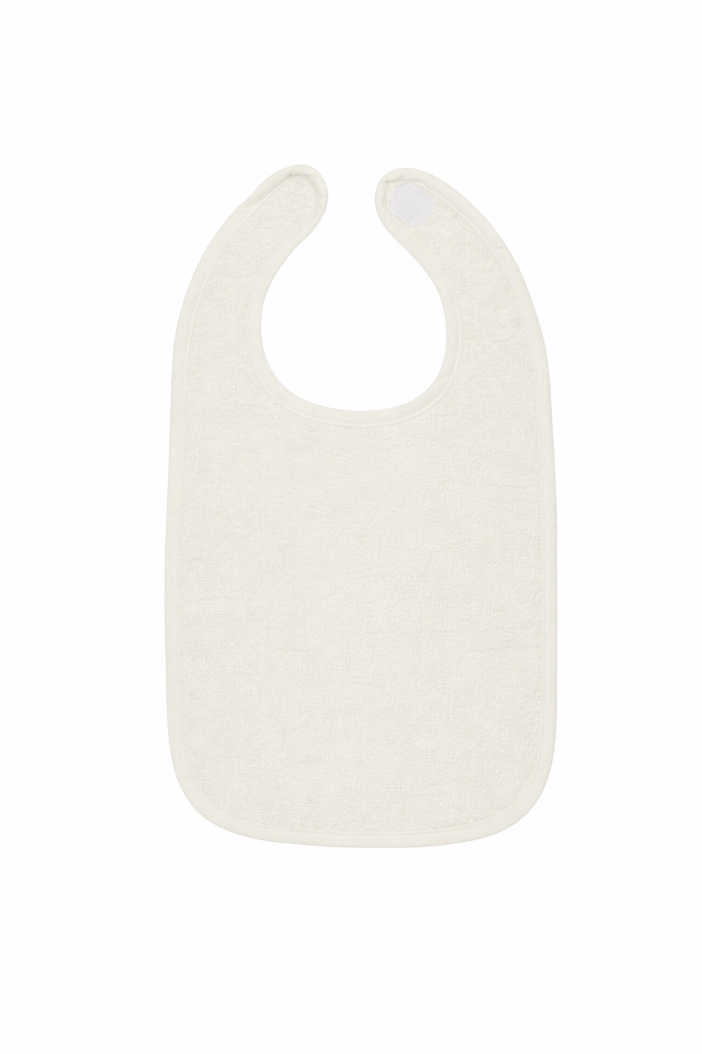 Slab met naam klittenband badstof Offwhite 26x31cm