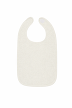 Slab met naam klittenband badstof Offwhite 26x31cm