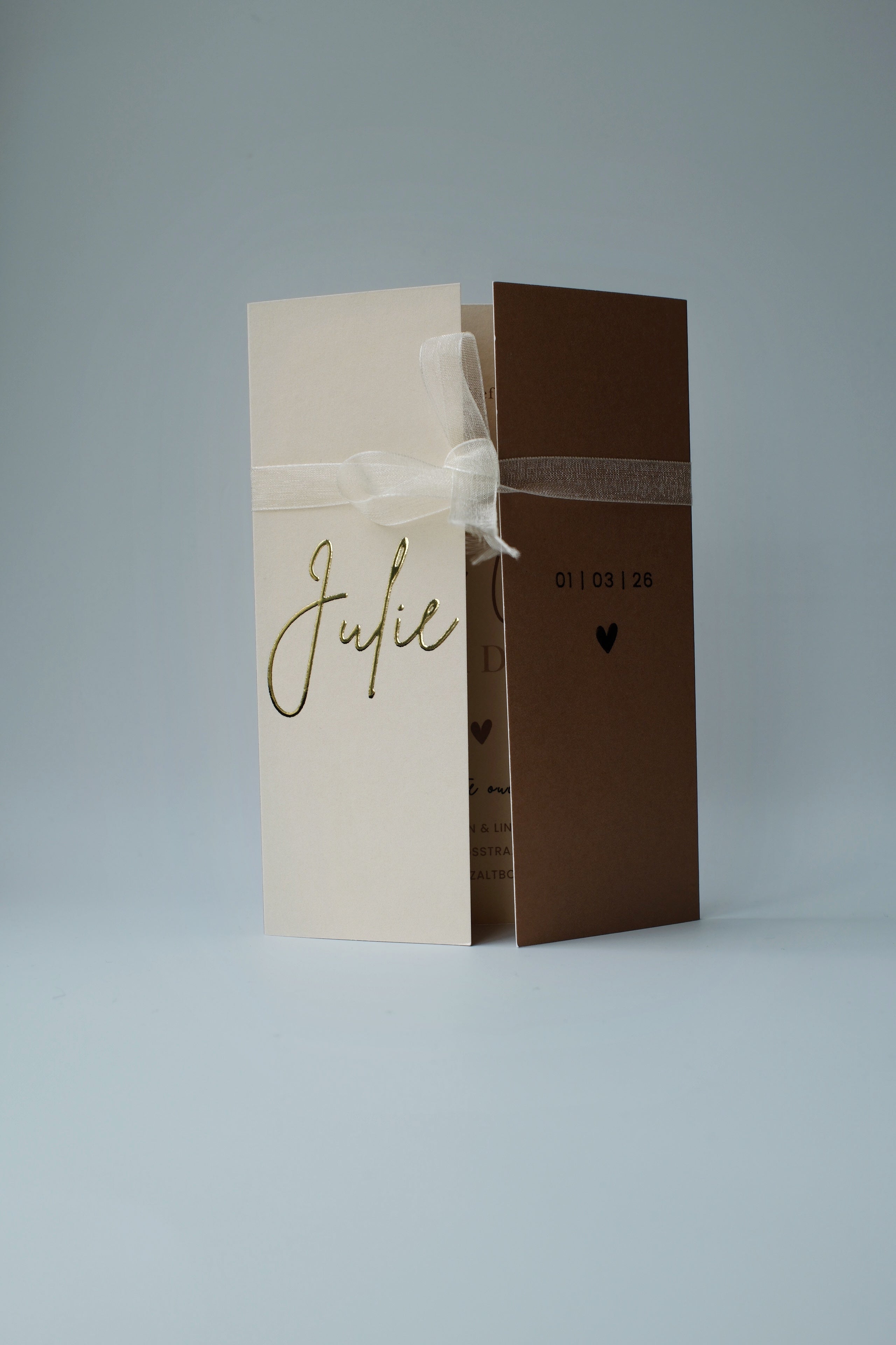 Luikvouw geboortekaartje Julie | meisje & jongen | Luxe en persoonlijk ontwerp