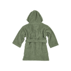 Badjasje badstof met naam - Forest green / groen - 86/92 - Meyco