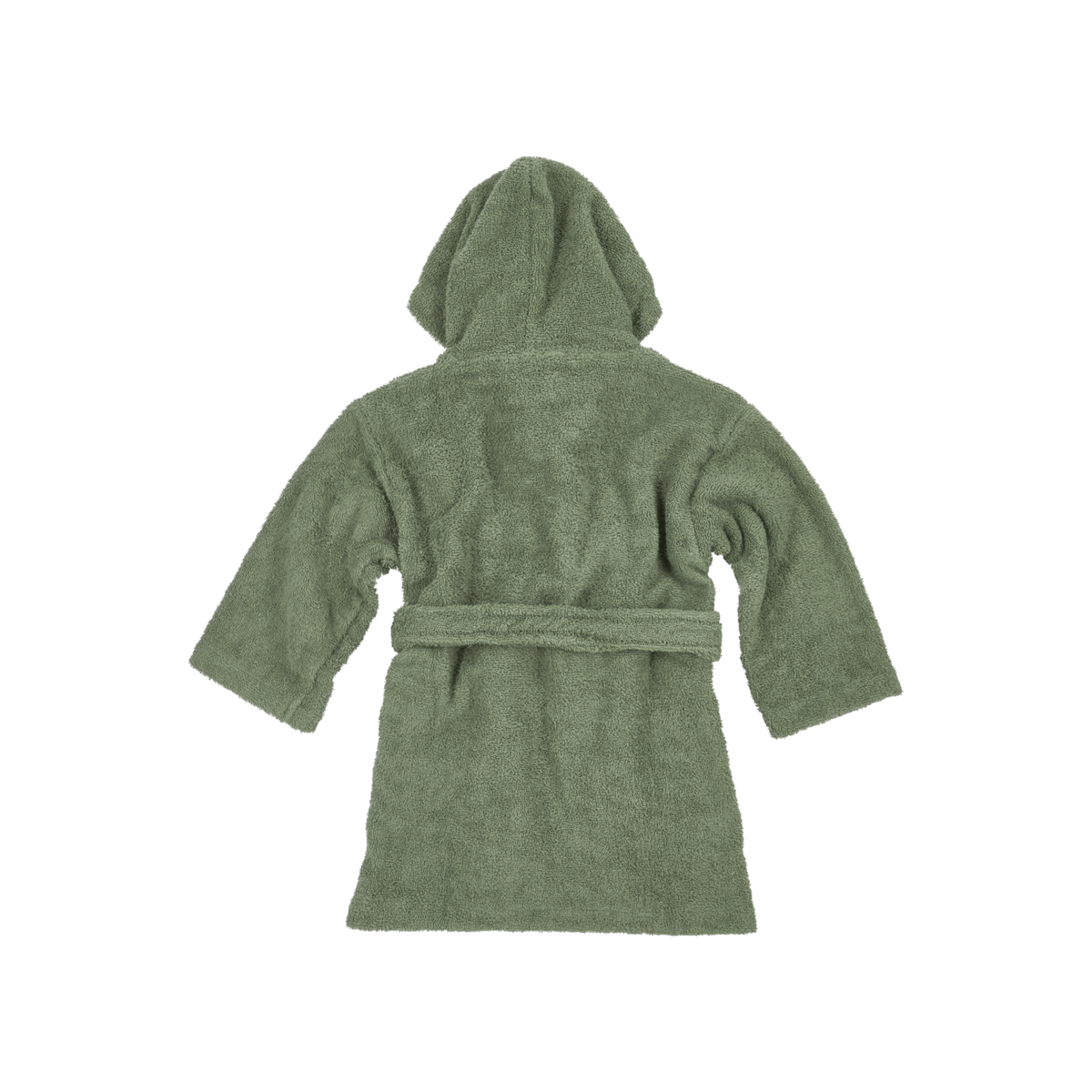 Badjasje badstof met naam - Forest green / groen - 86/92 - Meyco