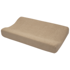 Aankleedkussenhoes met naam badstof Taupe - Meyco