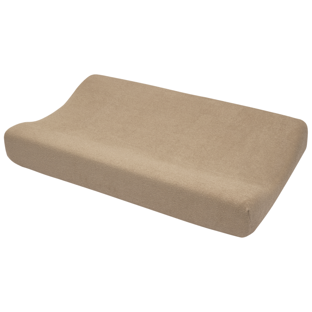 Aankleedkussenhoes met naam badstof Taupe - Meyco