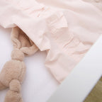 Laken Ruffle met naam - soft pink 100x150 cm - Meyco