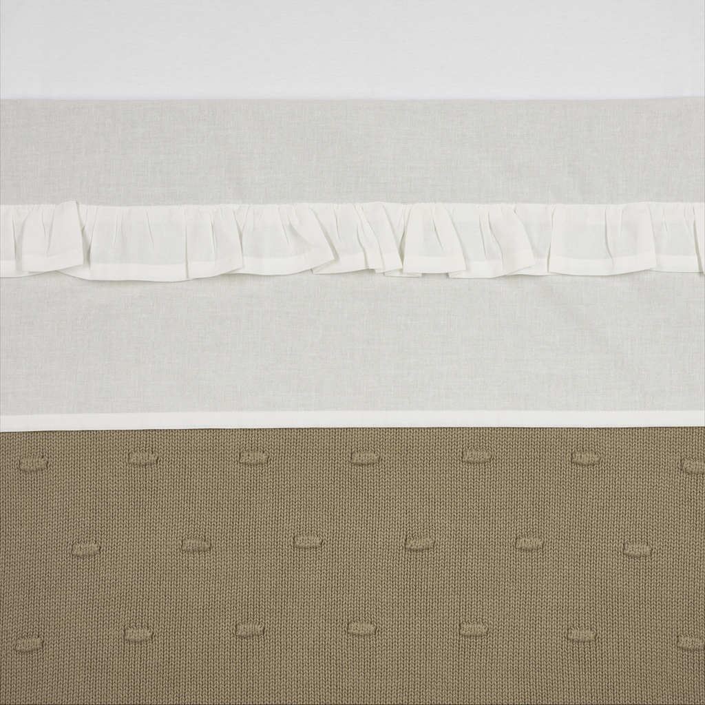 Laken Ruffle met naam - Offwhite 100x150 cm - Meyco