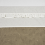 Laken Ruffle met naam - Offwhite 100x150 cm - Meyco