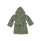 Badjasje badstof met naam - Forest green / groen - 86/92 - Meyco